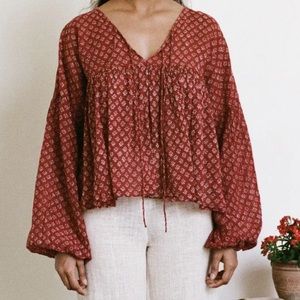 Daughters of India Rashmi Blouse ~ Scarlett XL